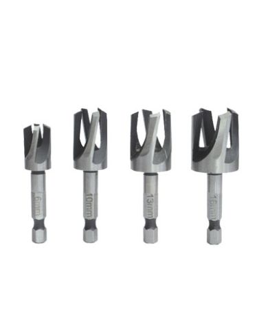 PLUG CUTTER SET 1/4" TO 5/8", PKG:4      - ROK36249