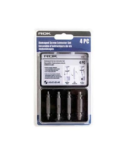 ROK 4 PCS SCREW EXTRACTOR SET            - ROK36286