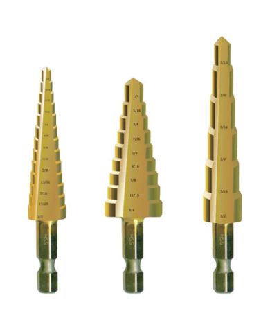 STEP DRILL BIT, PKG:3 - ROK36420