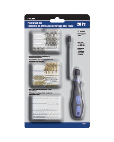 PIPE BRUSH SET, PKG:20                   - ROK45220