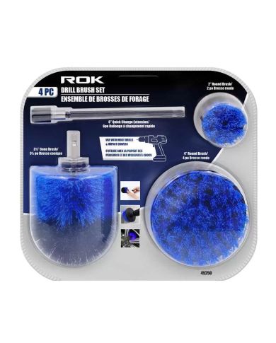 4 PC DRILL BRUSH SET                     - ROK45250