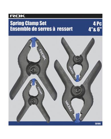 SPRING CLAMP SET OF 4" & 6", PKG:4       - ROK50106