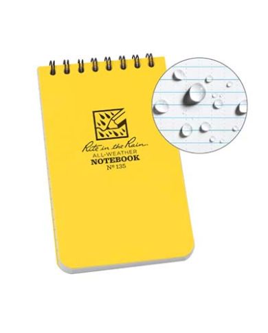"RITE IN THE RAIN" 3"X5" YEL NOTEBOOK    - RR-135