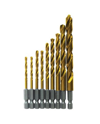 9 PCS HEX IMPACT DRILING SET - TI9IM