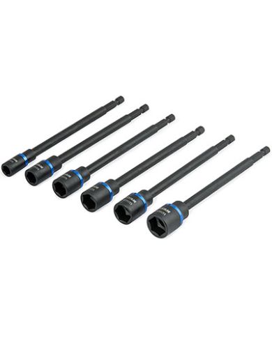 6 PC METRIC IMPACT NUT DRIVER SET        - -15241