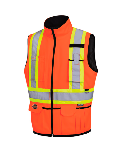 X-LARGE HI-VIZ ORANGE REVERSIBLE VEST - V1022450-XL