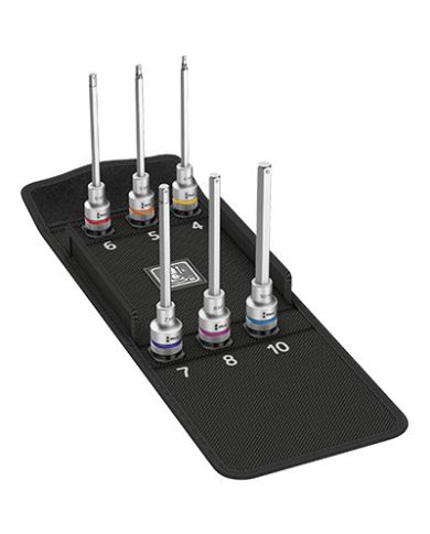 METRIC HEX BIT SOCKET SET 1/2", PKG:6 - 004210