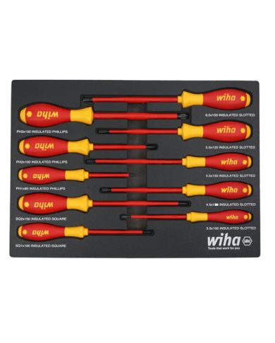 WIHA INSULATED SCREWDRIVER SET 10PCS     - WIH32080