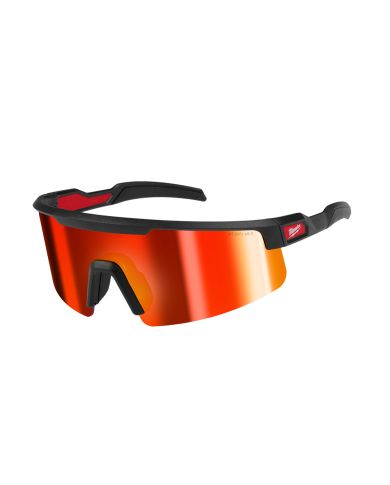LUNETTE DE SÉCURITÉ WRAP-AROUND ROUGE MIROIR