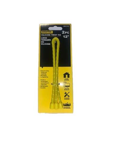 REUSABLE SILICONE TWIST TIE 12" (2)      - B001412