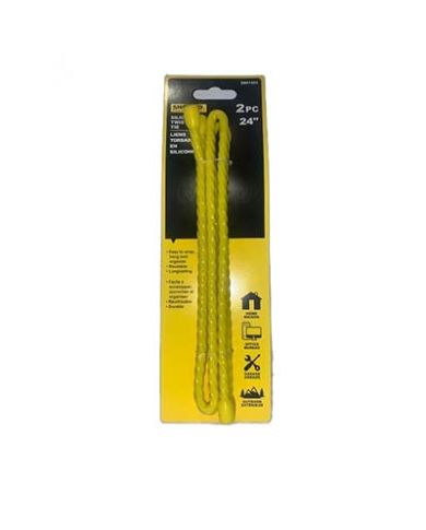 REUSABLE SILICONE TWIST TIE 24" (2)      - B001424