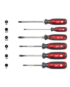 6PC CUSHION GRIP SCREWDRIVER SET USA - MT200-6