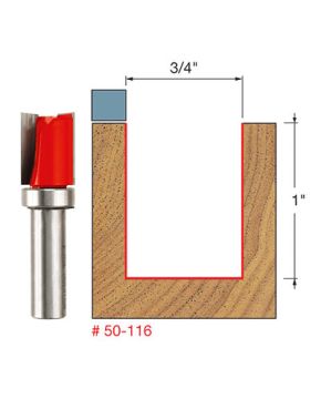 FLUSH TRIM BIT 3/4"x1" SHANK 1/2"        - 50-116