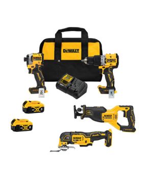 4 BRUSHLESS TOOLS XR COMBO KIT, 20V 4AH  - DCK4050M2