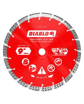 DIABLO 9" SEGMENTED TURBO DIAMOND DISC   - DMADST0900