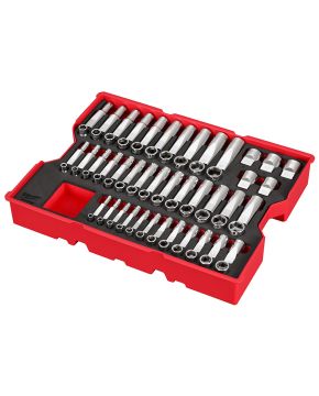 JEU DE DOUILLES MÉTRIQUES 77 PIÈCES 1/4", 3/8" ET 1/2"DR A/ PLATEAU POUR TIROIRS PACKOUT™
