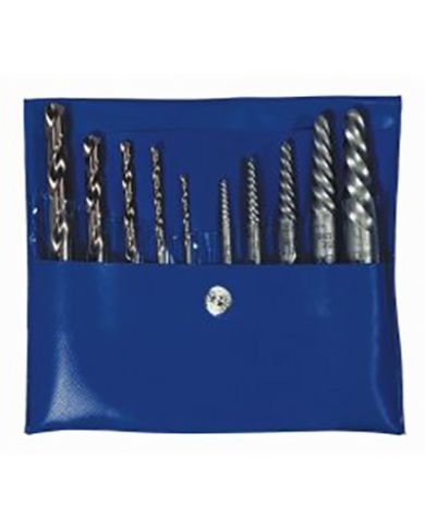10 PC SPIRAL EXTRACTOR AND DRILL BIT     - 11117