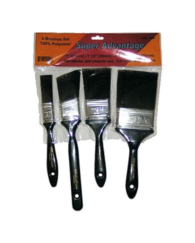 4 PCE INT./EXT. POLYESTER BRUSHES        - 14409