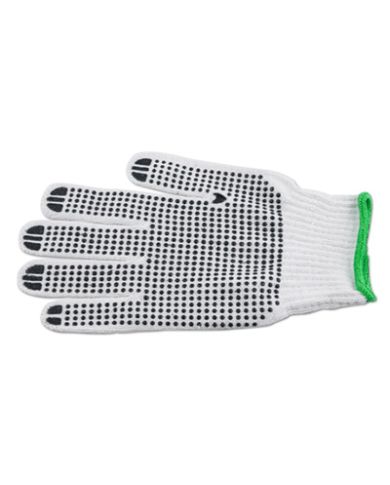 SPOTTED COTTON GLOVES 12 PAIRS IN A PACK - 23-923