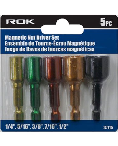MAGNETIC NUT DRIVER SET, PKG:5           - 37115