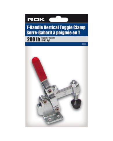 T-HANDLE VERTICAL TOGGLE CLAMP, 200 LBS  - 50820