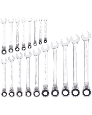 18 REVERS. RATCHETING WRENCH SET METRIC  - 700373
