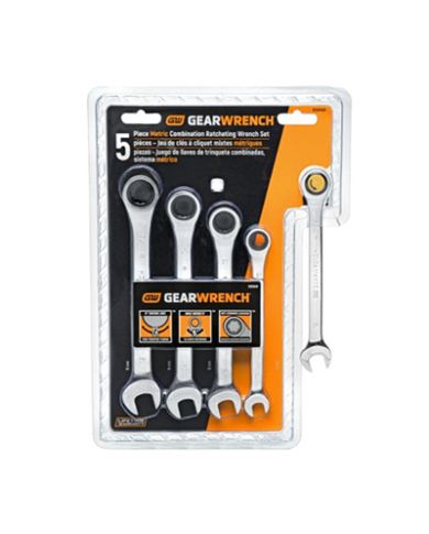 5 PC METRIC RATCHETING WRENCH SET        - 93004D