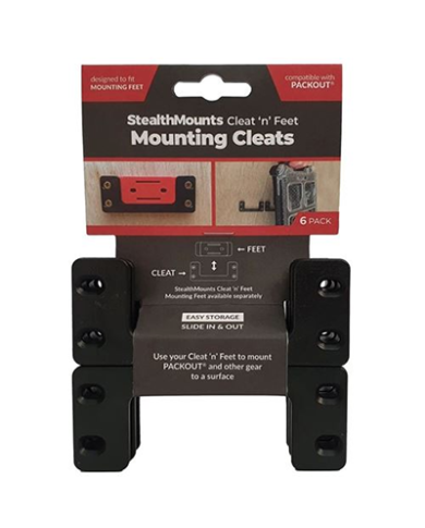 PACKOUT MOUNTING CLEATS PKG 6            - OM-CL-BLK-6
