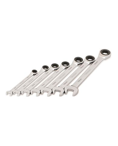 7 PIECE METRIC RATCHETING WRENCH SETS    - -17351