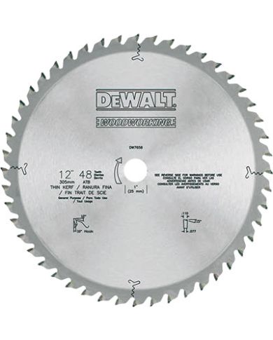 12"x48 TOOTH WOODWORKING SAW BLADE       - DW7658
